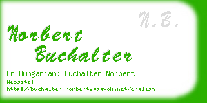 norbert buchalter business card